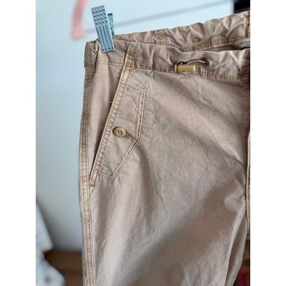 American Eagle Outfitters High Rise Utility Parachute Jogger Pants Brown S - Picture 7 of 13